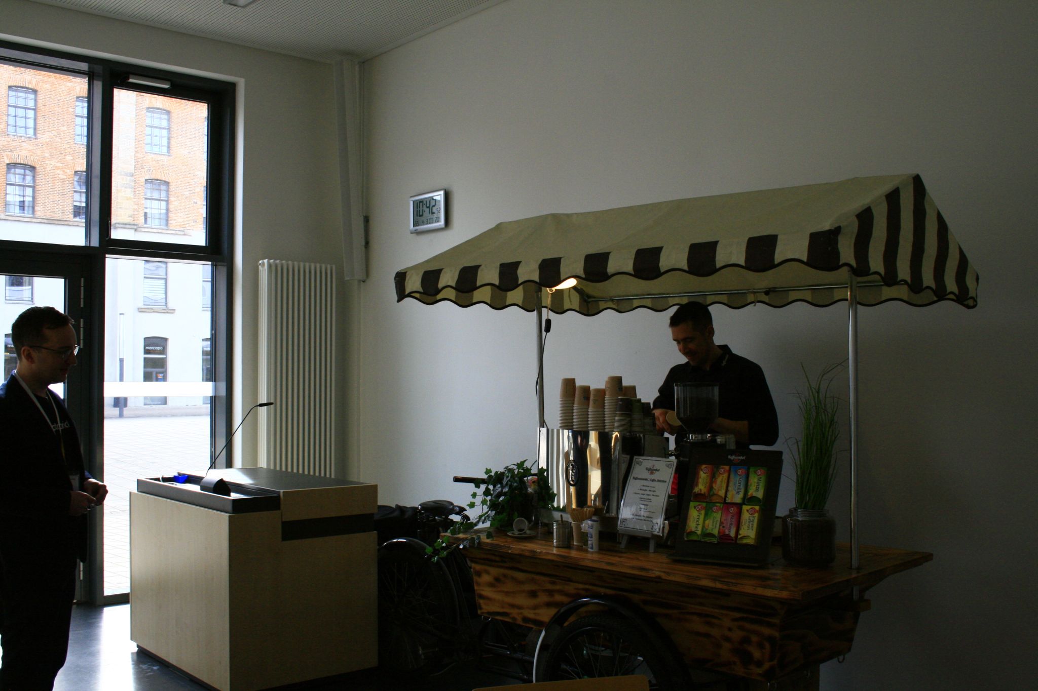 Coffee bike at the conference venue